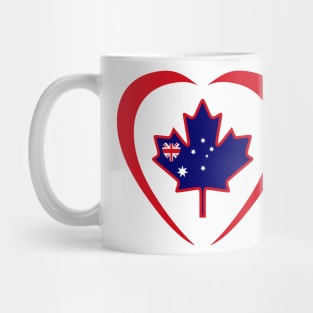 Australian Canadian Multinational Patriot Flag Series (Heart) Mug